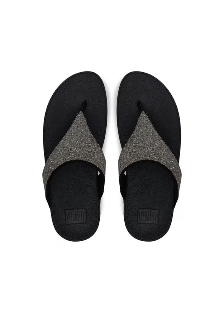 Fitflop Дамски джапанки GB4 090 - имитация на кожа - черни