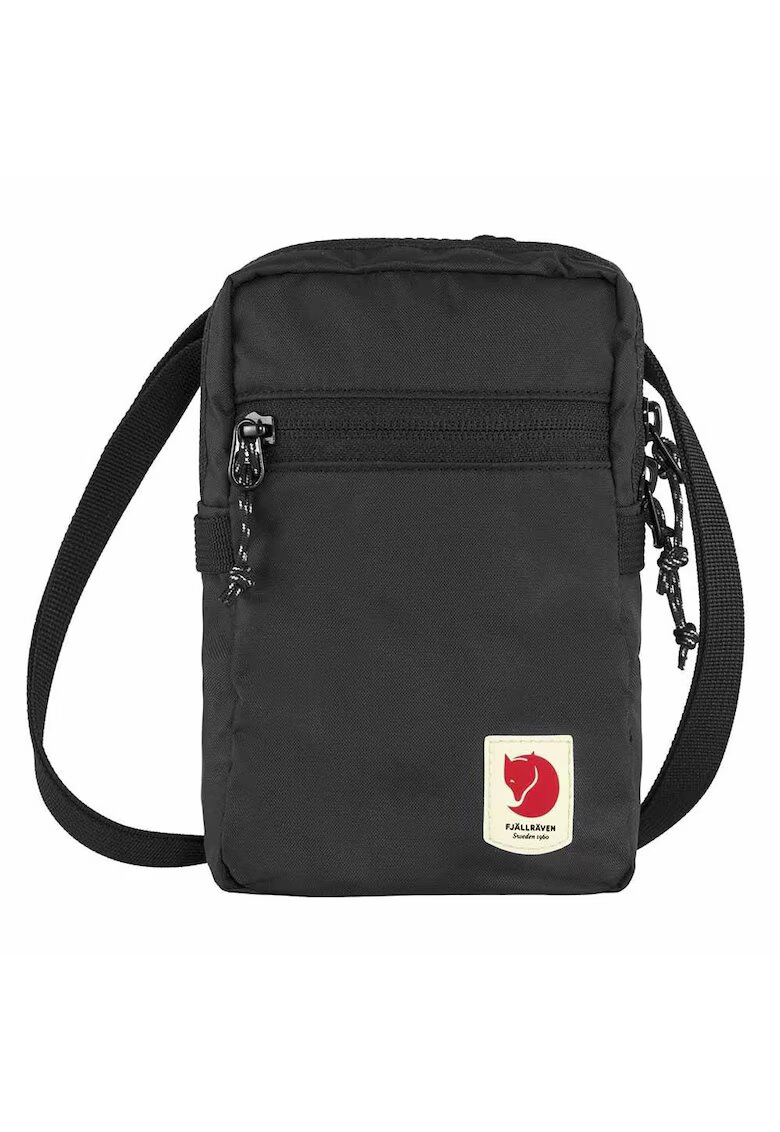 FjallRaven Чанта през рамо - Рециклиран найлон - Черна - 17x11x4 cm