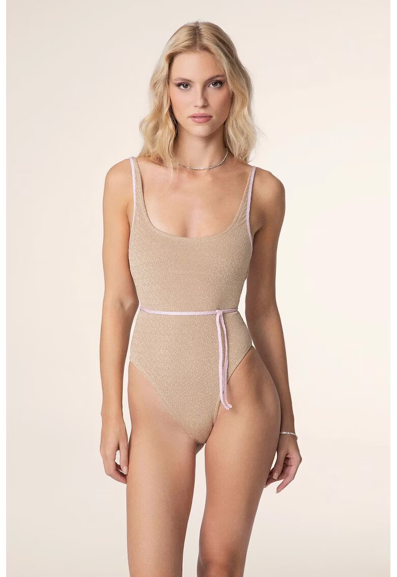 fk Swimsuit With Criss-crissed Back Details - Златист