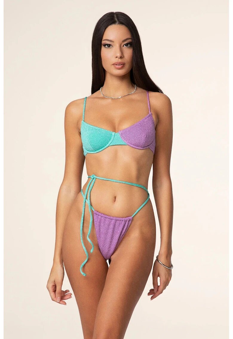 fk Two Piece Swimsuit With Adjustable Straps - Многоцветен