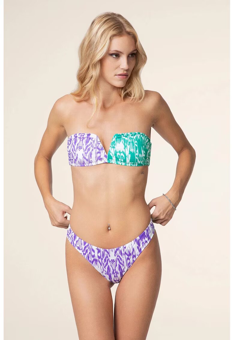 fk Two Pieces Swimsuit With Abstract Pattern - Многоцветен