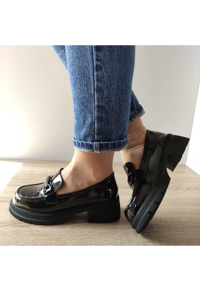 FORMAZIONE Дамски обувки Tp6830-1 Black Lacquer - Ежедневни - Черни