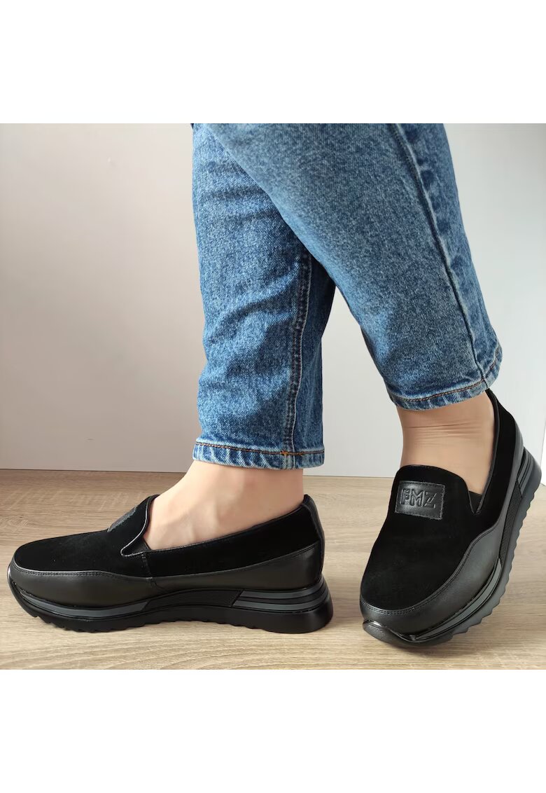 FORMAZIONE Ежедневни дамски обувки 5013-1 Black + Velvet - Черно + Velvet