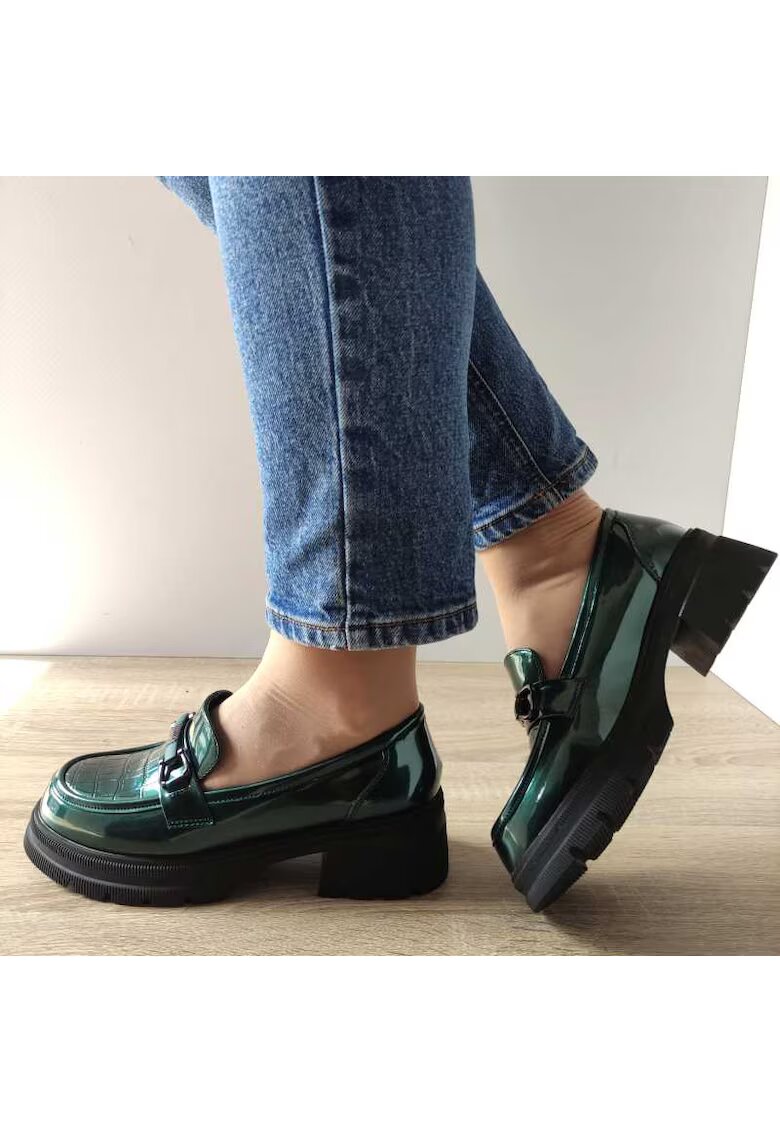 FORMAZIONE Ежедневни дамски обувки Tp6830-1 Green Lacquer - Зелено