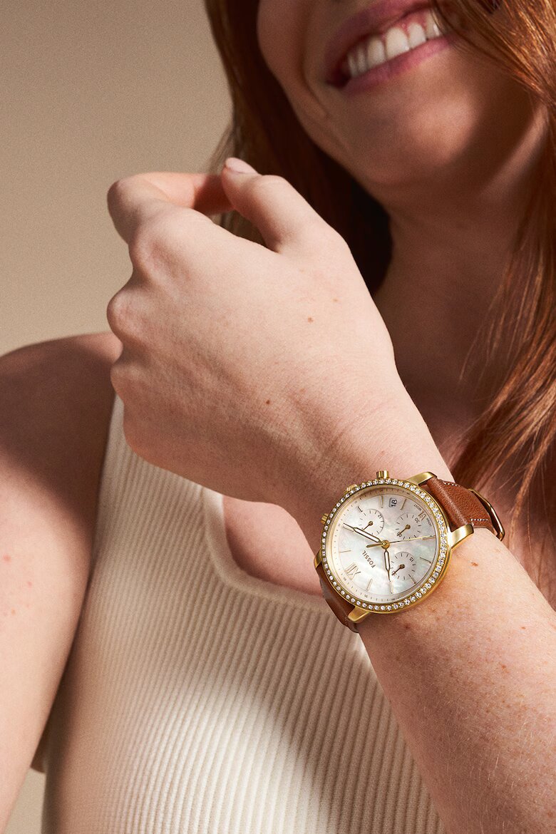 Fossil Часовник от неръждаема стомана с хронограф
