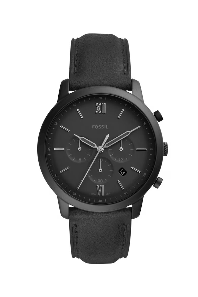 Fossil Часовник с кожена каишка и хронометър