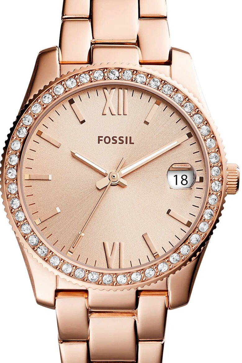 Fossil Часовник с циркони Розово-златист