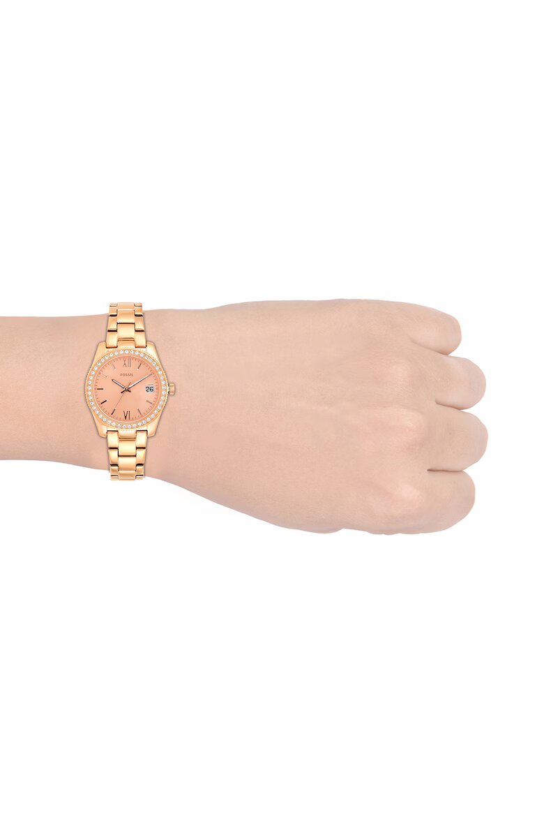 Fossil Часовник с циркони Розово-златист