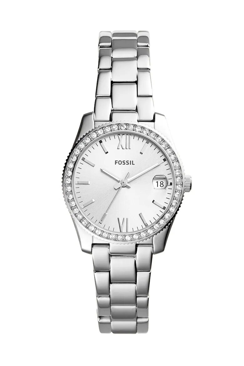 Fossil Часовник с циркони Сребрист