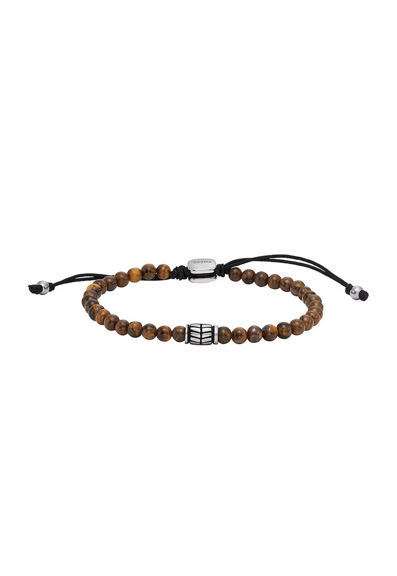 Fossil Гривна с мъниста Тигрово око