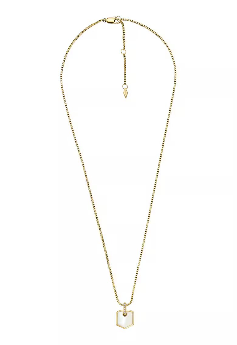 Fossil Колие с висулка от седеф