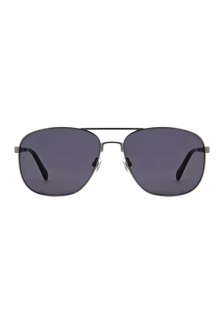 Fossil Слънчеви очила Aviator с плътен цвят - Сребрист