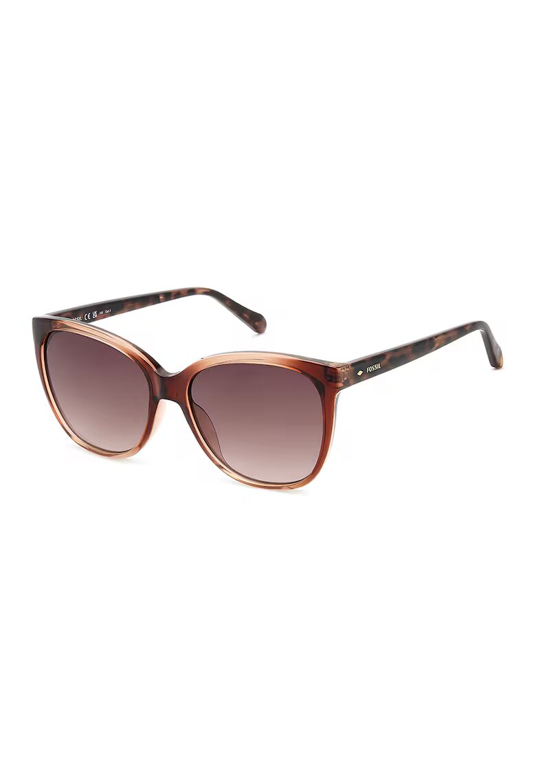 Fossil Слънчеви очила Cat-Eye с градиента