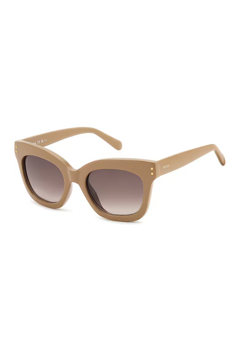 Fossil Слънчеви очила Cat-Eye с градиента - Бежов
