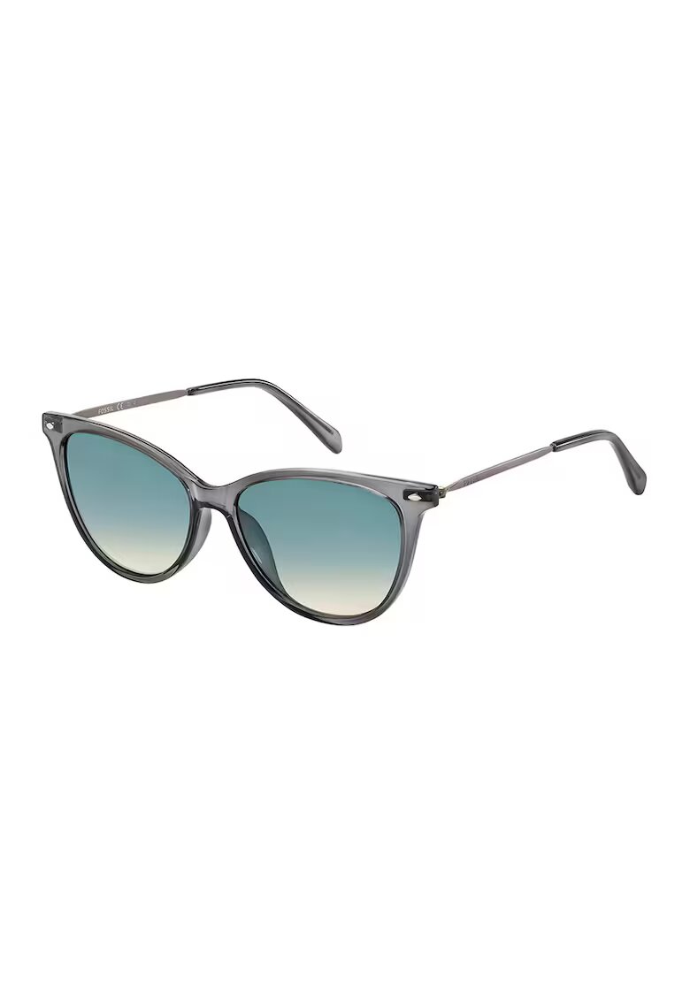 Fossil Слънчеви очила Cat Eye с градиента - Сив