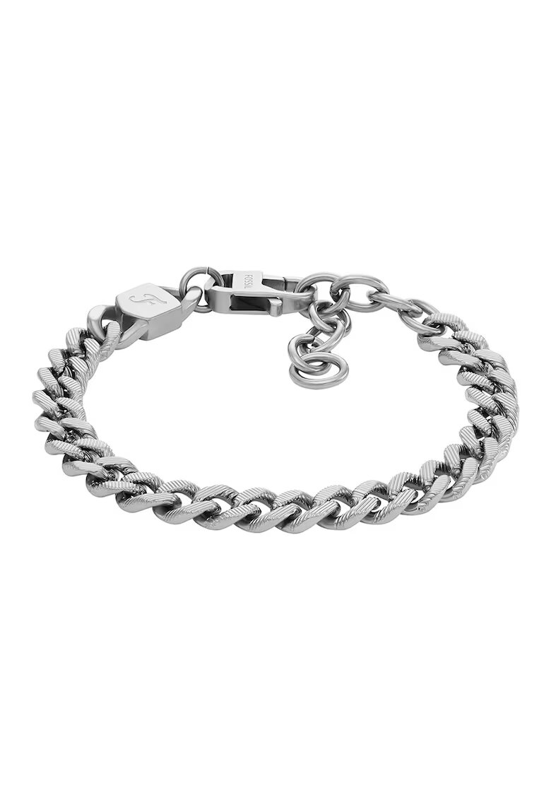 Fossil Унисекс колие тип верижка - Сребрист