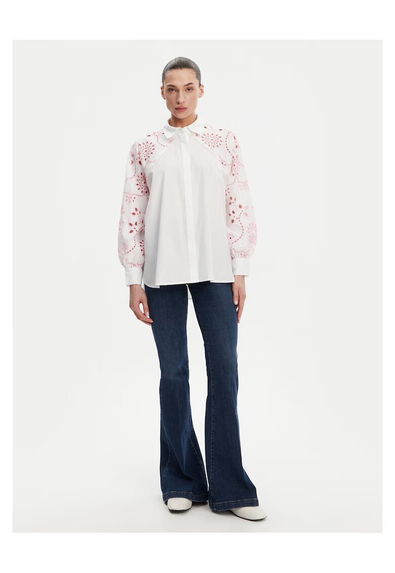 French Connection Дамска риза бяло/розово