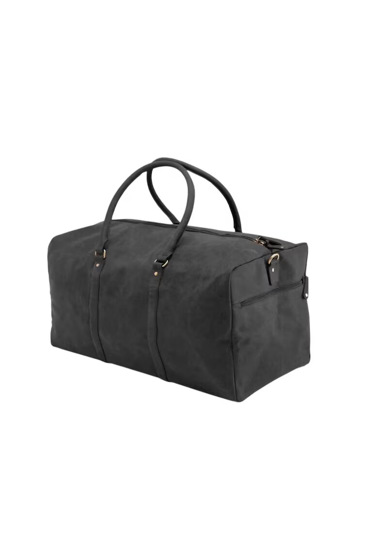 FuhrHide Мъжка чанта Fuhr Hide Travel от естествена кожа - сива - 60x28x26см