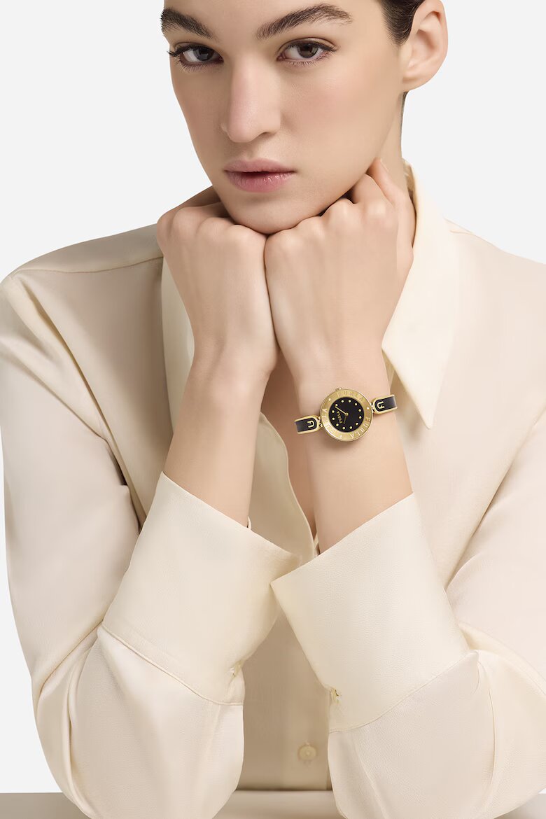 Furla Часовник от неръждаема стомана с кристали Златист
