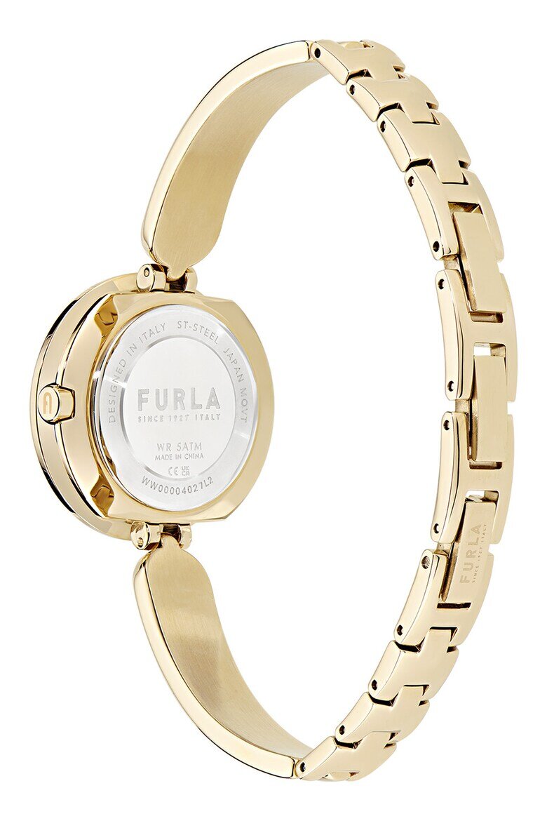 Furla Часовник от неръждаема стомана с кристали Златист