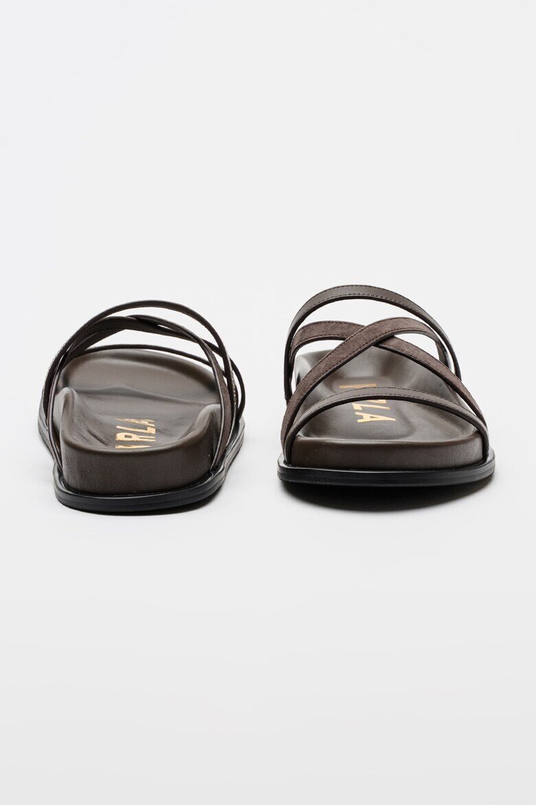 Furla Чехли Solea от кожа и велур Земен
