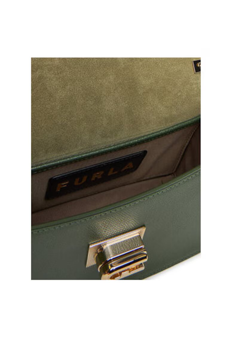 Furla Дамска чанта BAFKACO ARE000 BG - Естествена кожа - Зелена