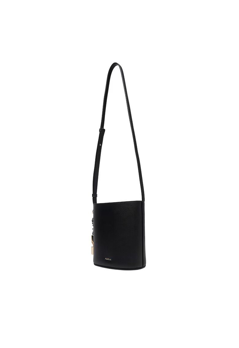 Furla Дамска чанта Roxie Mini - естествена кожа - черна