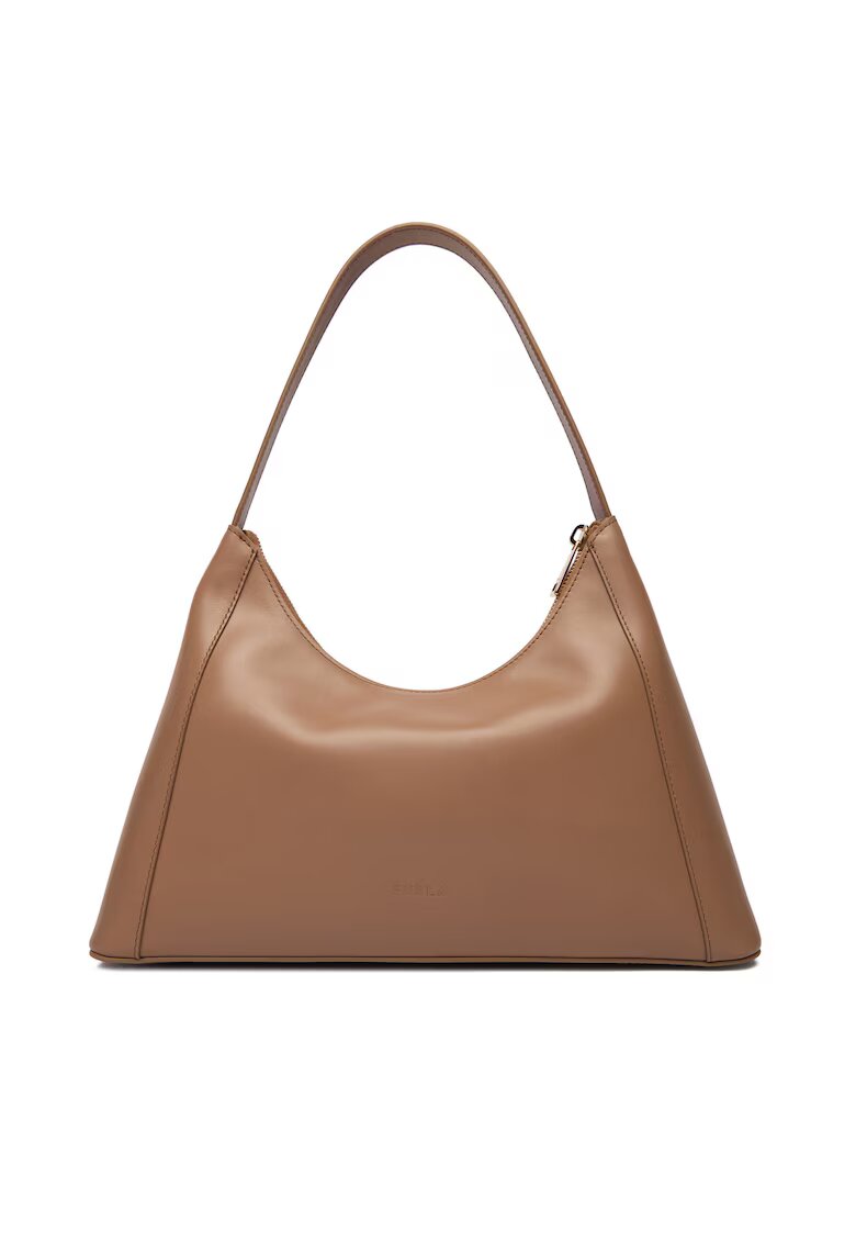 Furla Дамска чанта Toffee Diamante S - естествена кожа - цвят Toffee