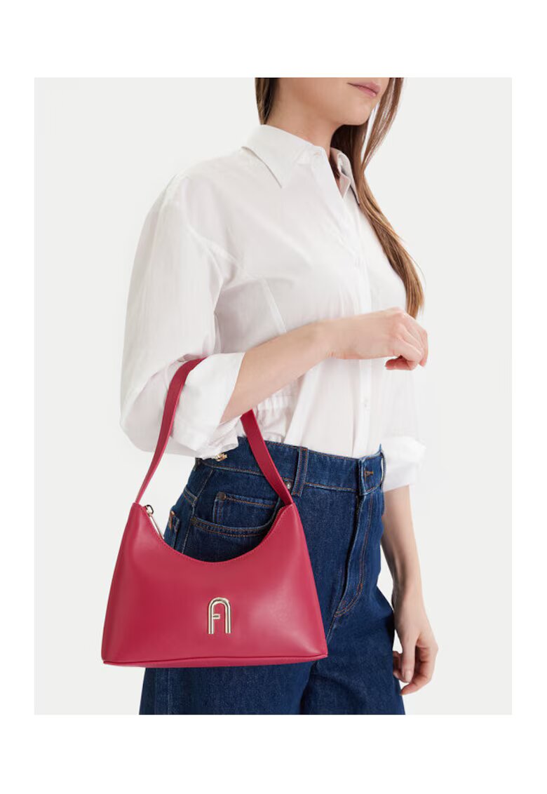Furla Дамска чанта Velvet Pink Diamante Mini - естествена кожа - 30x20см