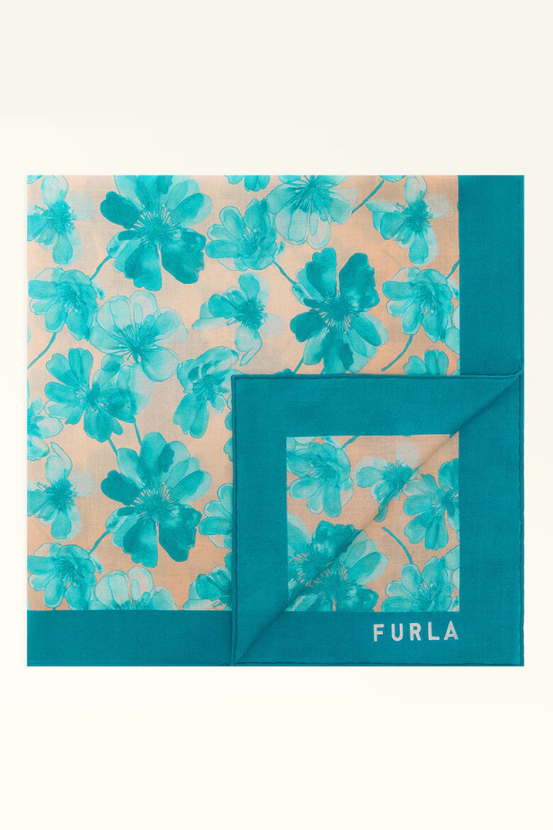 Furla Флорален шал Lea Зелен