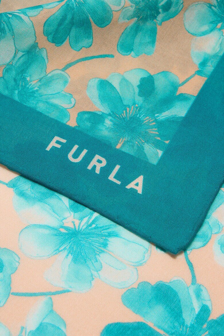 Furla Флорален шал Lea Зелен