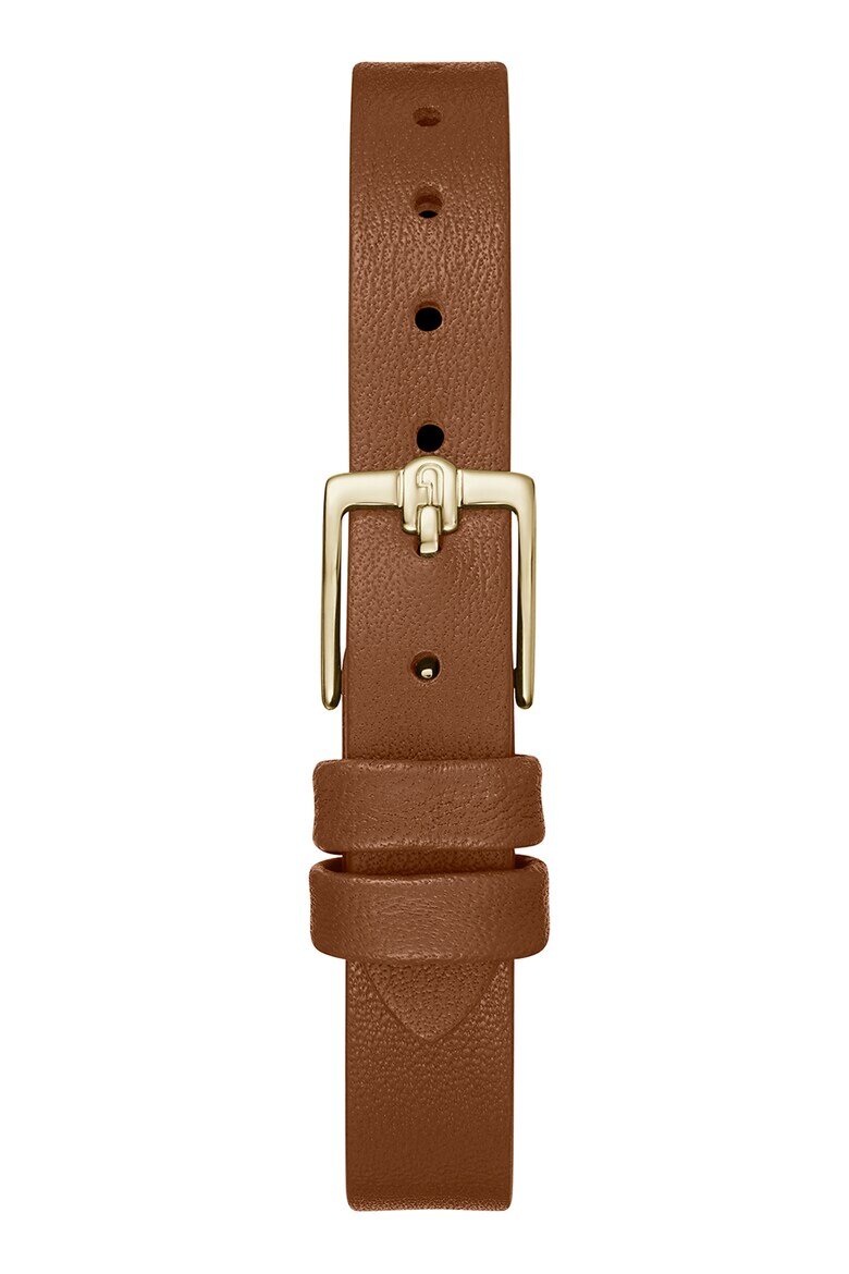 Furla Иноксов часовник с кожена каишка