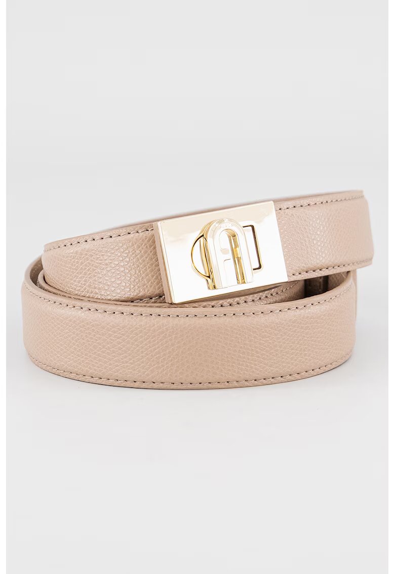 Furla Кожен колан с лого на токата