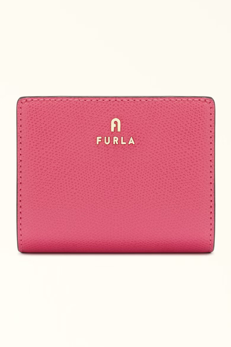 Furla Кожен портфейл Camelia с метално лого Фуксия