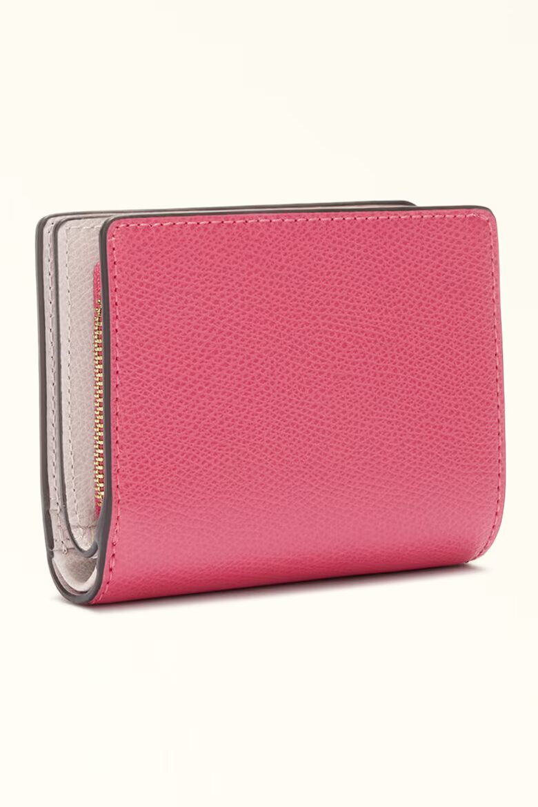 Furla Кожен портфейл Camelia с метално лого Фуксия