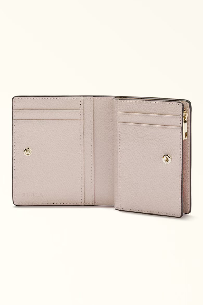 Furla Кожен портфейл Camelia с метално лого Фуксия