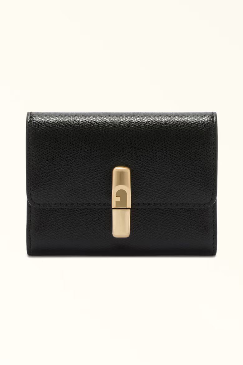 Furla Кожен портфейл с Iride двойно прегъване Черен