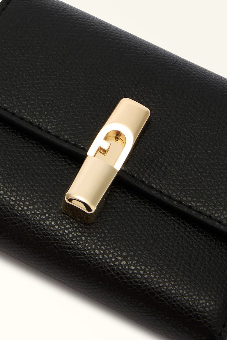 Furla Кожен портфейл с Iride двойно прегъване Черен
