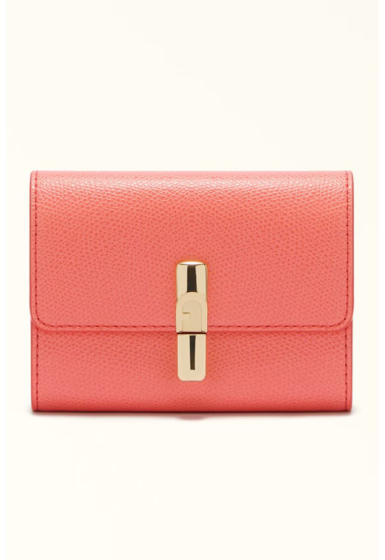 Furla Кожен портфейл с Iride двойно прегъване - Яркорозово