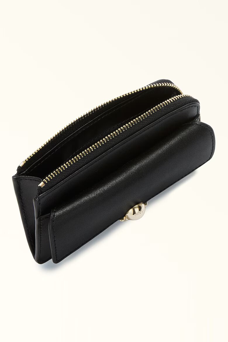 Furla Кожен портфейл с отделяща се каишка за китката Черен