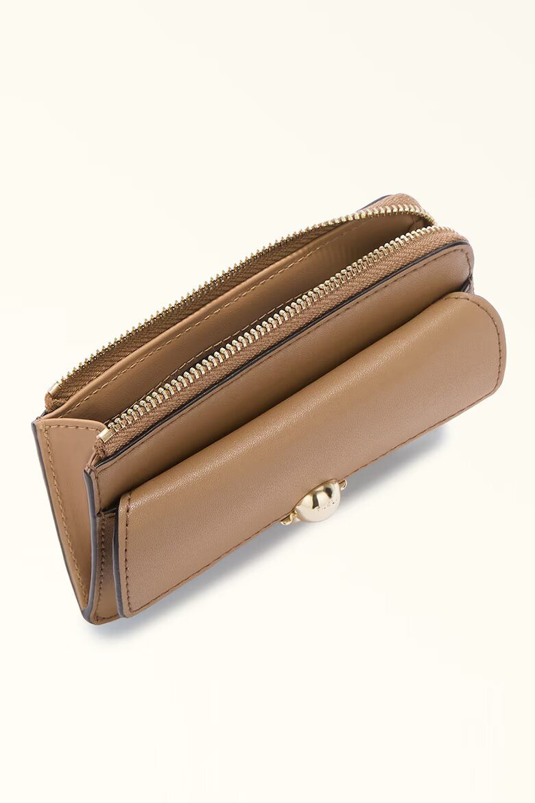 Furla Кожен портфейл с отделяща се каишка за китката Светлокафяв