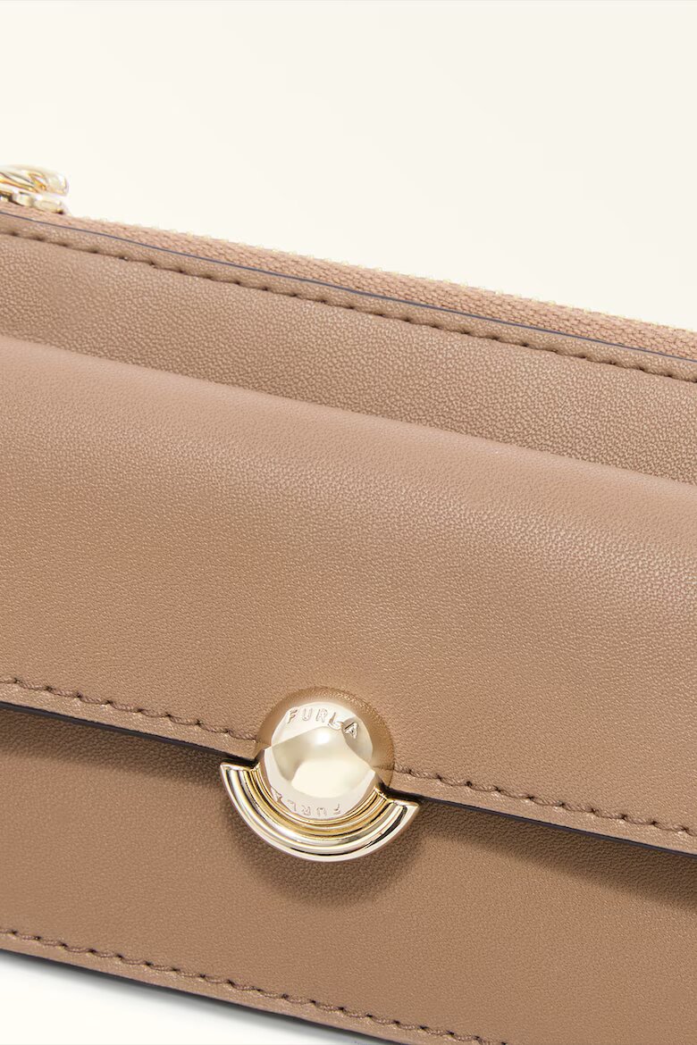 Furla Кожен портфейл с отделяща се каишка за китката Светлокафяв