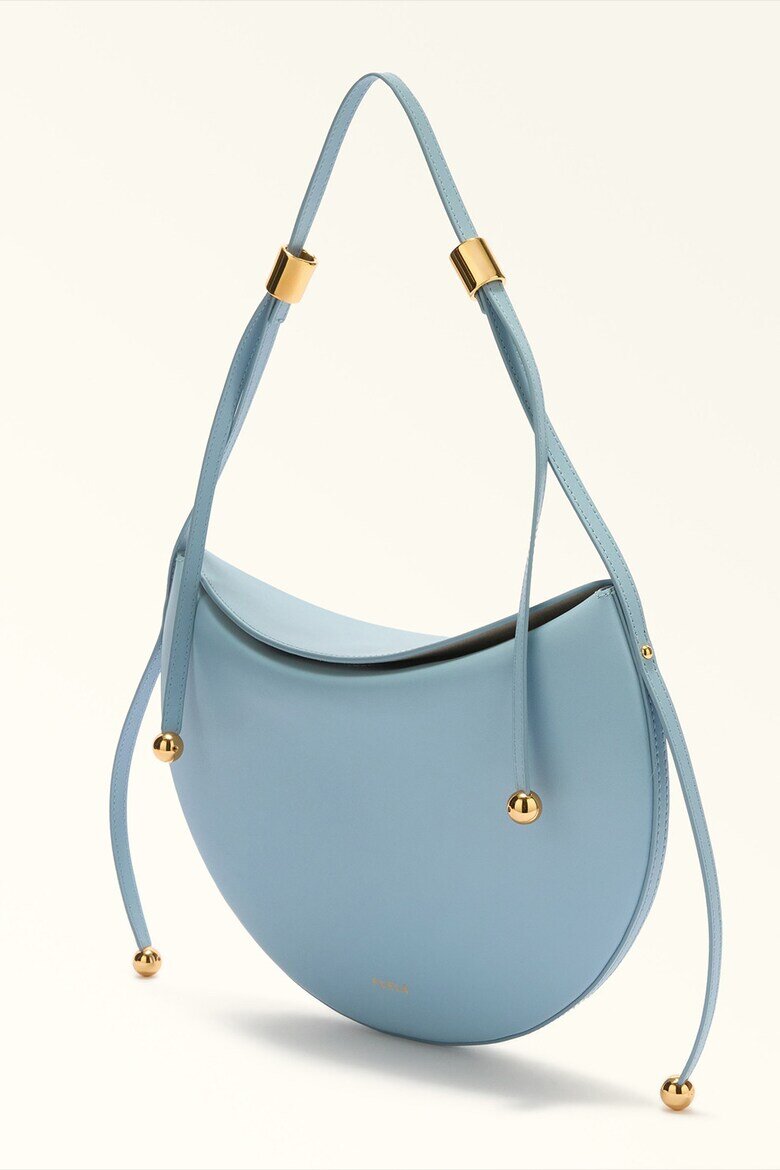 Furla Кожена чанта Half-Moon Лавандула