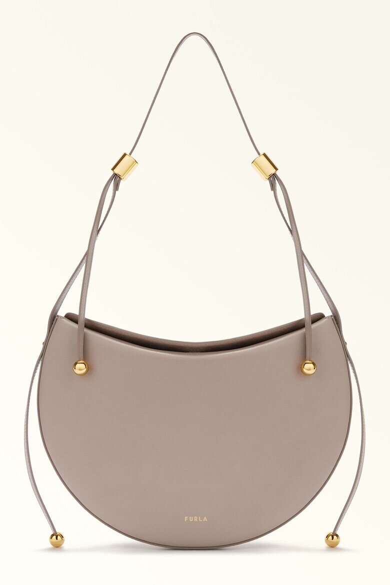Furla Кожена чанта Half-Moon Прашен люляк
