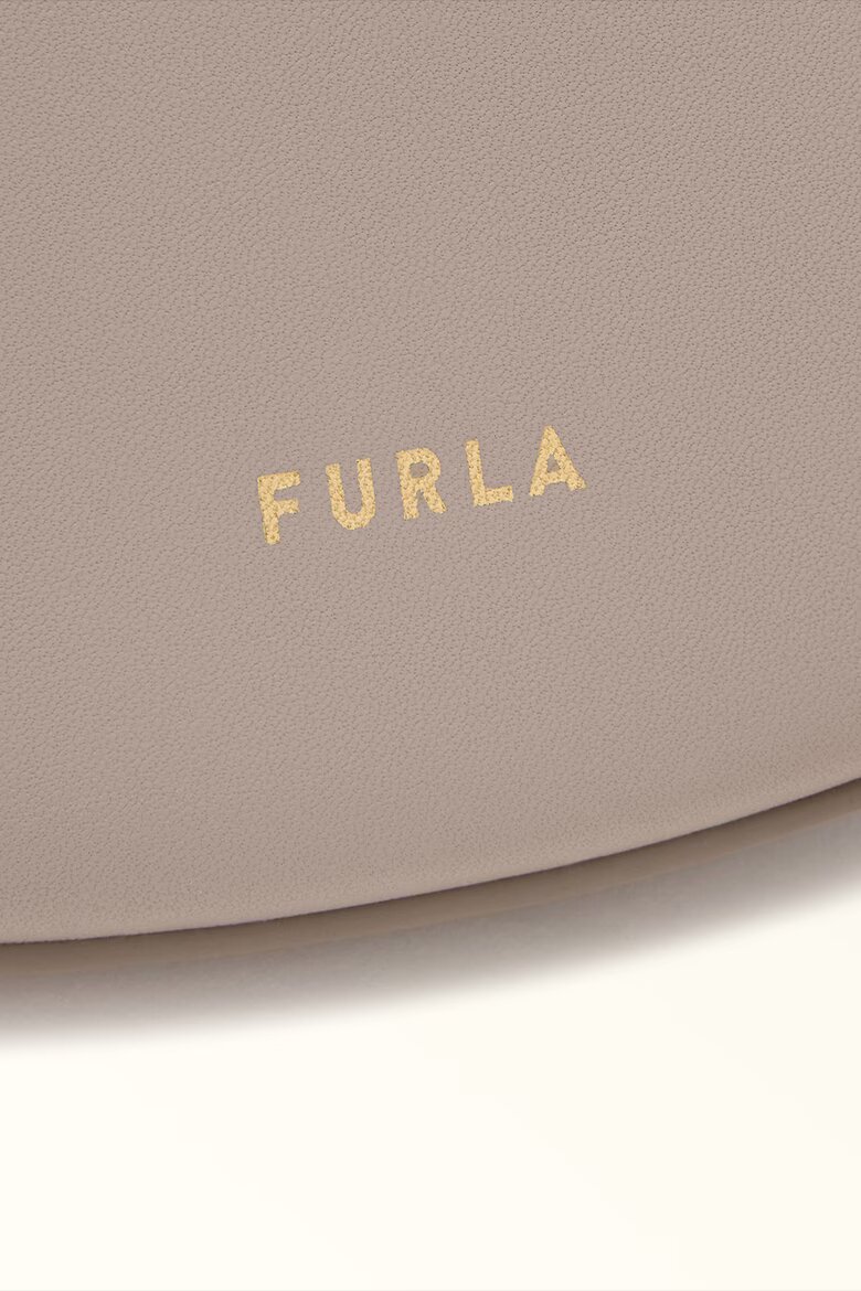 Furla Кожена чанта Half-Moon Прашен люляк