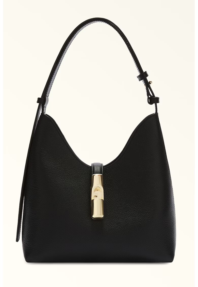 Furla Кожена чанта Хобо Goccia с метален детайл