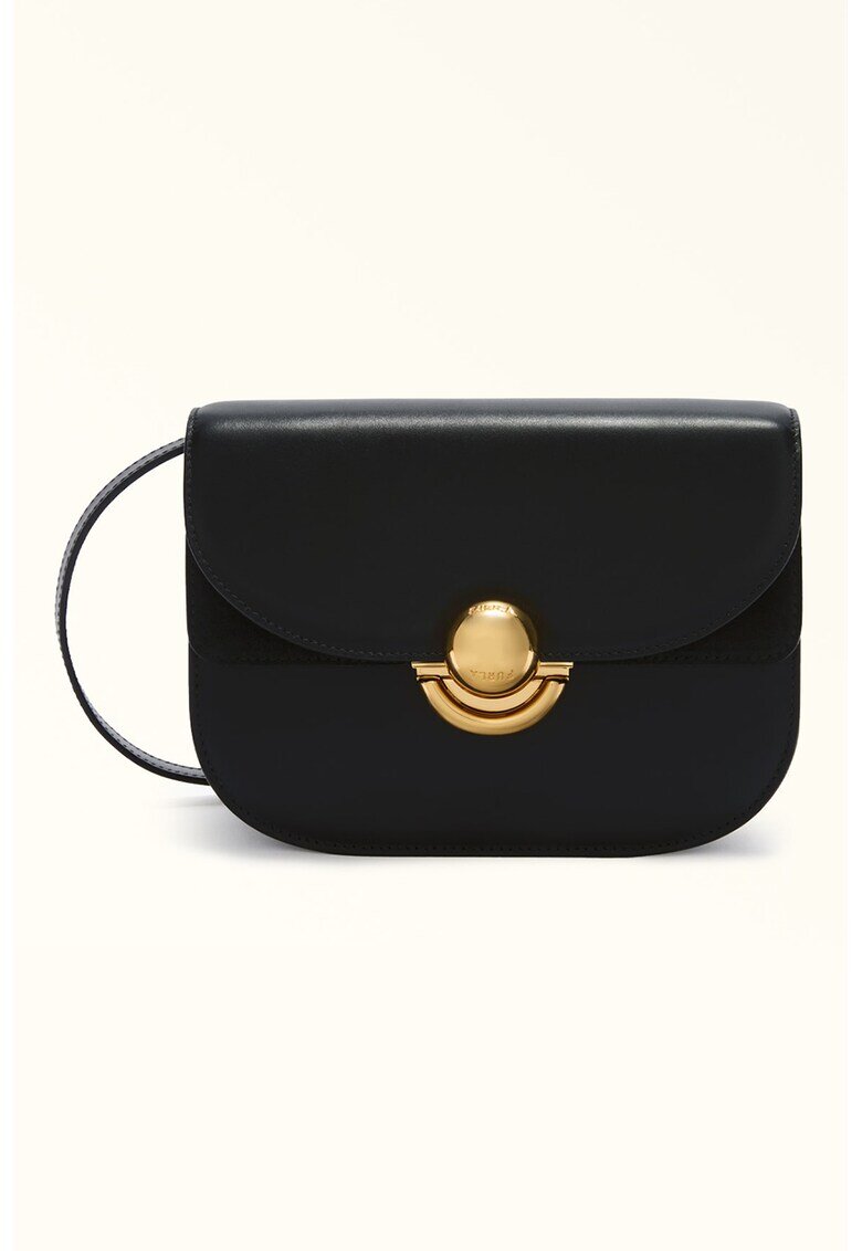 Furla Кожена чанта през рамо с релеф