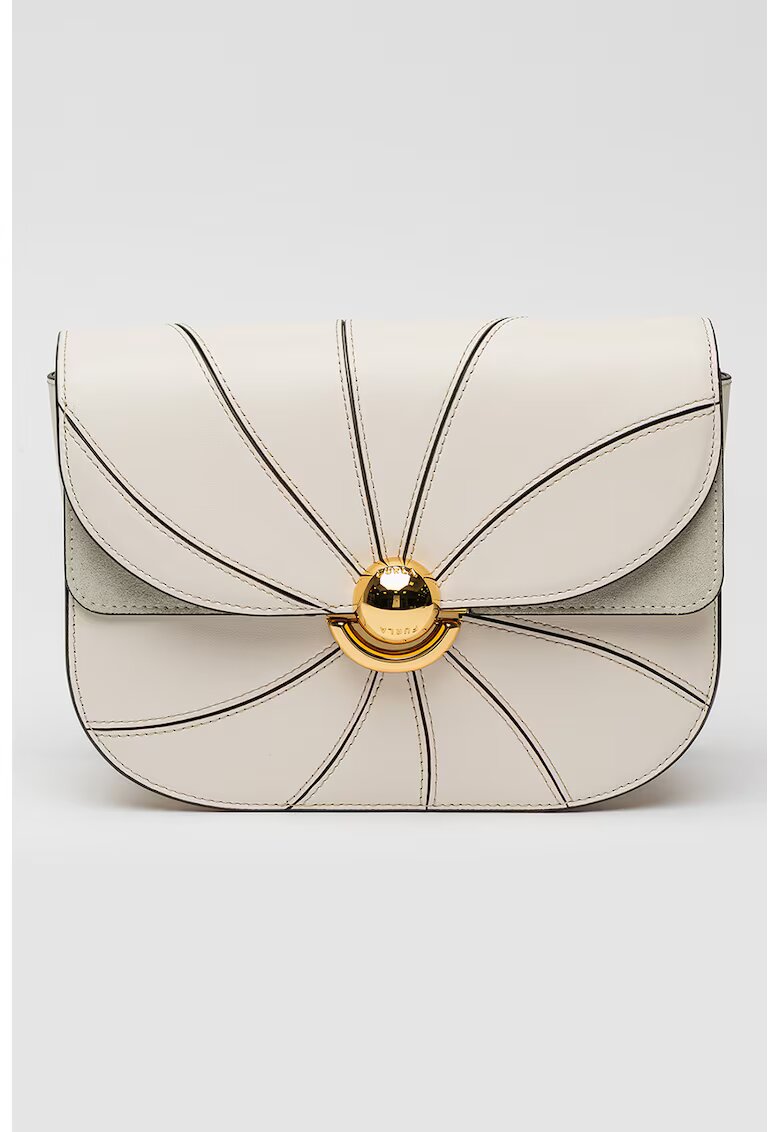 Furla Кожена чанта Sfera S - Черен/Светло сив