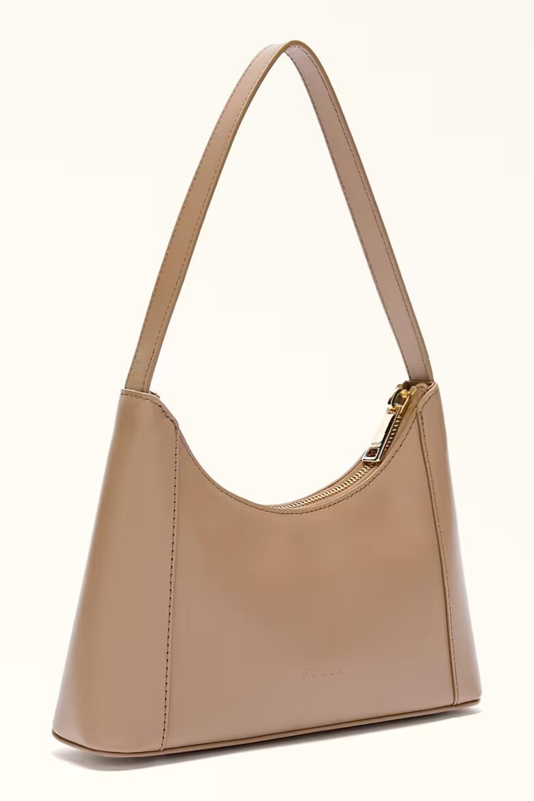 Furla Кожена чанта за рамо с метално лого