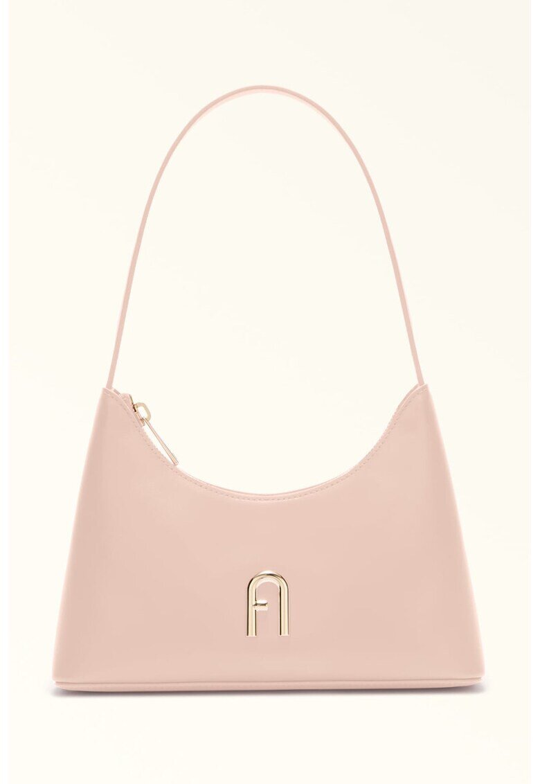 Furla Кожена чанта за рамо с метално лого